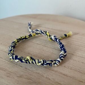 10/$25 Blue Yellow Rope Woven Bracelet